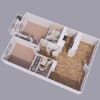 Floor plan: 2 Bed + 2 Bath
