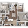 Floor plan: B4 Renovated