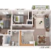 Floor plan: 2 BRM 1 BTH