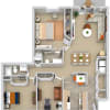 Floor plan: 3 Beds | 2 Baths Lower