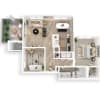 Floor plan: A3 1x1 + Den
