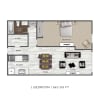 Floor plan: 1 Bedroom B