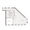Floor plan: 1 Bed 1 Bath-Retail