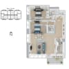 Floor plan: B2-1215SF-3H-6H-Classic