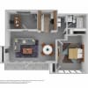 Floor plan: 1 Bedroom Den