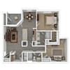 Floor plan: B3 - Partially Renovated