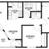 Floor plan: 2 Bedroom 1 Bath