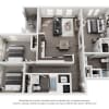 Floor plan: 3 Bedroom 2 Bath