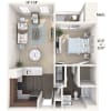 Floor plan: A2-S-Upper