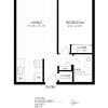 Floor plan: 1 Bedroom-Upgraded