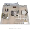 Floor plan: PCH 1 Bdrm - C