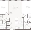 Floor plan: 2 Bed 2 Bath