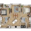 Floor plan: B1 | Renovated