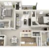Floor plan: 2 Bedroom 2 Bathroom