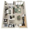 Floor plan: One Bedroom (A1A)