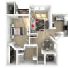 Floor plan: 1x1 Deluxe