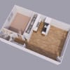 Floor plan: 1 Bed + 1 Bath - Lg