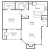 Floor plan: 1x1 Gerber Daisy
