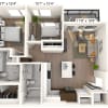 Floor plan: 2B1.3 2x2 904 SF-FP