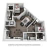 Floor plan: 2BR/2BA - The Longhorn