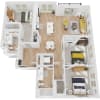 Floor plan: C1 | 3 Bed | 2 Bath