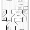 Floor plan: 2 Bedroom 1.5 Bath (A)