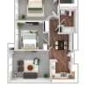 Floor plan: 2 Bedroom 1 Bathroom