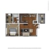 Floor plan: Medium 1 Bed 1 Bath