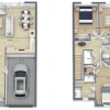 Floor plan: 3x2.5 1286 END