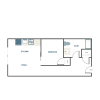Floor plan: 1x1 - B2