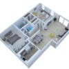 Floor plan: 2X2