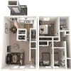 Floor plan: Three Bedroom Townhome