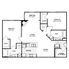 Floor plan: Transitional 2 Bdrm