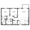 Floor plan: 2 Bed 2 Bath