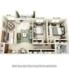 Floor plan: 2 Bedroom Reno
