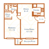 Floor plan: 1x1
