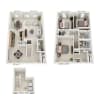 Floor plan: Three Bedroom Townhome C2.5T