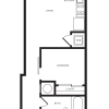 Floor plan: 1 Bed/1 Bath-A02 Modern