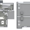 Floor plan: 1 Bedroom 1 Bath Townhome Renovated