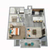 Floor plan: 1 Bed 1 Bath