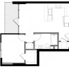 Floor plan: 1G w/ Balcony