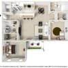 Floor plan: 2 Bedroom