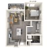 Floor plan: A1.2 1x1 639 SF