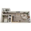 Floor plan: 1 Bed 1 Bath