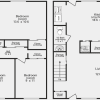Floor plan: Three Bedroom Townhouse
