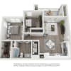 Floor plan: 2 Bedroom 1 Bathroom