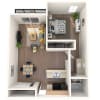Floor plan: One Bedroom Renovated