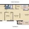 Floor plan: 2 Bedroom