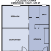 Floor plan: 1x1cc
