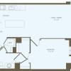 Floor plan: 1 Bedroom K